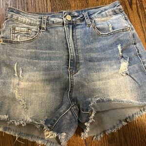 Denim Distressed Women Shorts